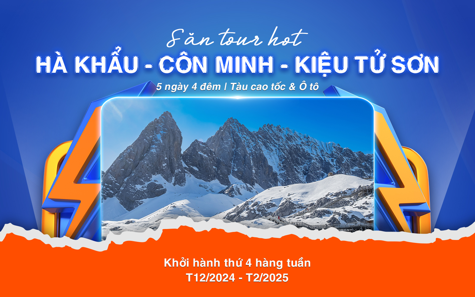 Tour săn tuyết mùa đông Hà Khẩu - Côn Minh - Kiệu Tử Sơn 5 ngày 4 đêm